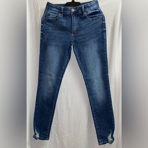 KanCan High Rise Ankle distressed slightly frayed hem Skinny Jeans sz 29